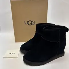 UGG ブラック ムートンブーツ　インソール　ショートブーツ　22 23