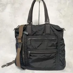 【美品】TOD'S トートバッグ　2way 大容量　ナイロン×レザー　男女兼用