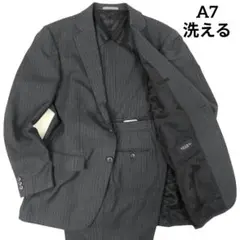 ✨美品✨ ロッチ スーツ セットアップ 洗える シングル 2B ストライプ 灰色のサムネイル