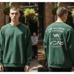 RVCA トレーナースウェット　緑　メンズトレーナー