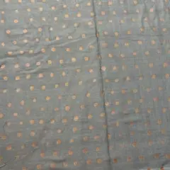nani IRO Textile ダブルガーゼ生地 ドット柄 グレー×ピンクラメ