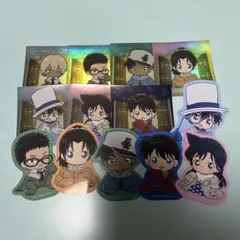 名探偵コナンちぢませ隊ステッカーコレクション14枚セット工藤新一安室透怪盗キッド