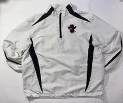 ホワイト ハーフジップ ナイロンジャケット