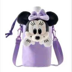 【キッズ用】ミニー ペットボトルカバー ストラップ付き ワンカラー ディズニー