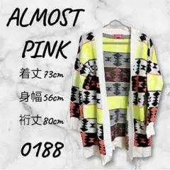 ALMOST PINK ネオンカーディガン 73cm