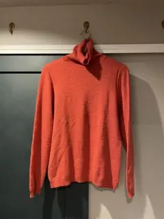 90s Euro古着 100%cashmere Turtle neck knit