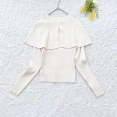 スナイデル　2wayケープニットプルオーバー　F アイボリー　大人上品　セクシー