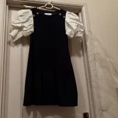 amerge ネイビー ミニワンピース 半袖