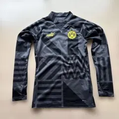 美品PUMA×BVB ドルトムント長袖トレーニングシャツブラック DRYCELL