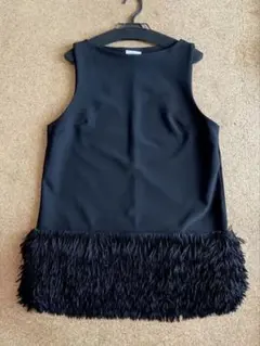 H&M EDITION 프린지헴 원피스 M 블랙