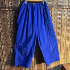 日本製 ゴーシュ パラフィンウェザー ワイドパンツ 藍と青の中間 綺麗なBLUEのサムネイル