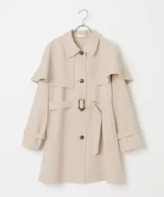 Honeys 撥水加工ケープ付2wayステンカラーコート