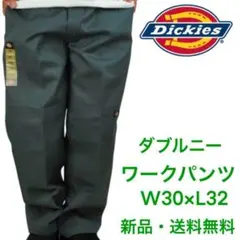 新品W30L32ディッキーズダブルニーワークパンツDICKIESチャコールグレー
