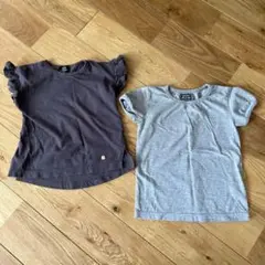 フリル付き半袖Tシャツ 2枚セット 110
