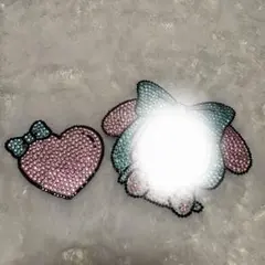 デコ団扇 デコうちわ ストーンデコ パーツデコ