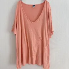 オールドネイビー Tシャツ 【XL】オレンジ 半袖 OLD NAVY ロゴ希少