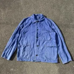 45RPM インディゴリネン素材 Pコート ロングジャケット サイズ3