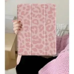 韓国 iPadケース カバー おしゃれ ピンク 豹柄 ヒョウ柄 ペンシル 収納