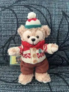 お顔厳選 ダッフィー 2018 イッツクリスマスタイム ぬいぐるみバッジ