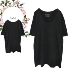 【ザラ】ZARA♡Vネック半袖 Tシャツ♡メンズL♡ カジュアルシンプルブラックのサムネイル