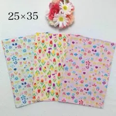 25×35ランチョンマットクロス3枚セット 女の子 花 チューリップ フラワー