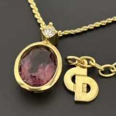 【極美品Dior ディオール ネックレス カラーストーン ゴールド