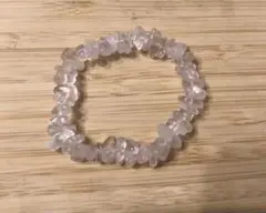 ハンドメイド　天然石　ブレスレット　さざれ石　　ローズクォーツ