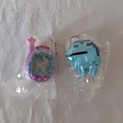 たまごっち ドットフィギュア　ぎんじろっち　シャカシャカチャーム　ウラまめっち