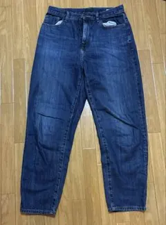 ユニクロ　デニム　ストレート　M ベグトップハイライズジーンズ 27 ブルー