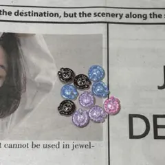 クロム　円形ネイルパーツ ランダム　10個セット