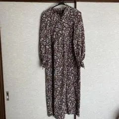 ナノユニバース　ロングワンピース　茶色