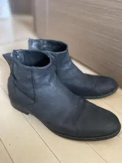 黒 ショートブーツ ジッパー付き