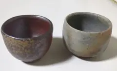備前焼ぐい呑み 2個セット　おまけ付きのサムネイル