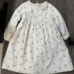 petit main 花柄刺繍 ワンピース 120