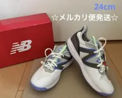 New Balance テニスシューズ WIDE ホワイト 24cm