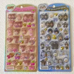 新品・正規品 うるちゅるポップシール モンチッチ レオパード チェック 2種