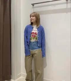 ＜6(ROKU)＞リンクル カーディガン