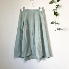 【ナチュラルビューティーベーシック】ミモレ丈フレアスカート　シンプル