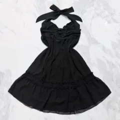 レストローズ♡姫ロリ♡2個リボン黒ワンピース　ロリータ　アンティーク　y2k