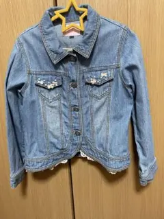メゾピアノデニムジャケット130cm☆。.:＊・゜