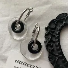 ▫︎▪︎202026▪︎▫︎clear× Black ピアス/aaacccu