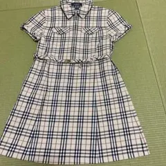 BURBERRY チェック柄 半袖ワンピース 130A