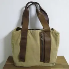 ジャスエムビー（Jas-M.B.） トートバッグ 帆布＆レザー（収納袋付き）