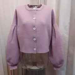 Heather　ヘザー　ボリューム袖カーディガン　オーバーサイズ