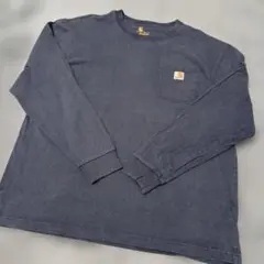 carhartt　ネイビー　ポケットロンT　L