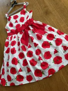 HAWAII購入JANIE AND JACKサイズ8　フラワーフレアワンピース