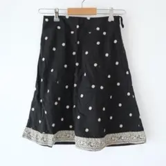 GAP ブラック 花柄 お花 リゾート 民族柄 フレアスカート