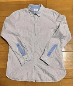LANVIN en Bleu ランバンオンブルー　シャツ　ストライプ　サイズ50のサムネイル