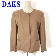 DAKS ノーカラージャケット キャメル ウール 11 C2380のサムネイル