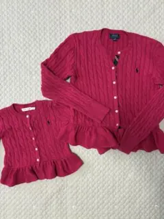 Polo Ralph Lauren カーディガン　親子セット　ピンク